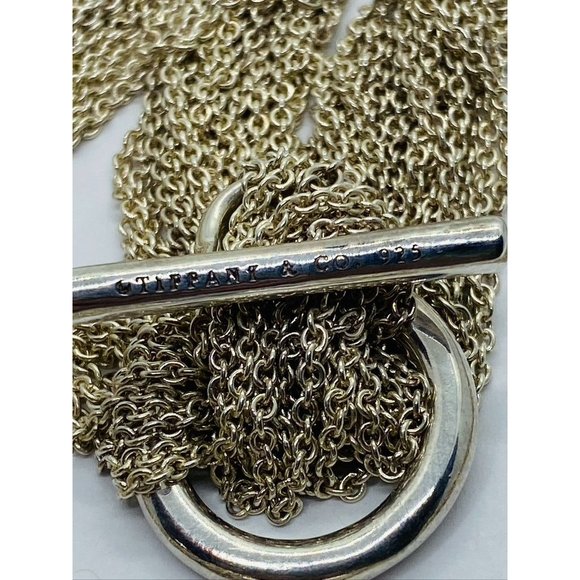 SOLD!!! TIFFANY & CO. STERLING SILVER 925 OPEN HEART MULTI-STRAND TOGGLE CLASP - Picture 7 of 11